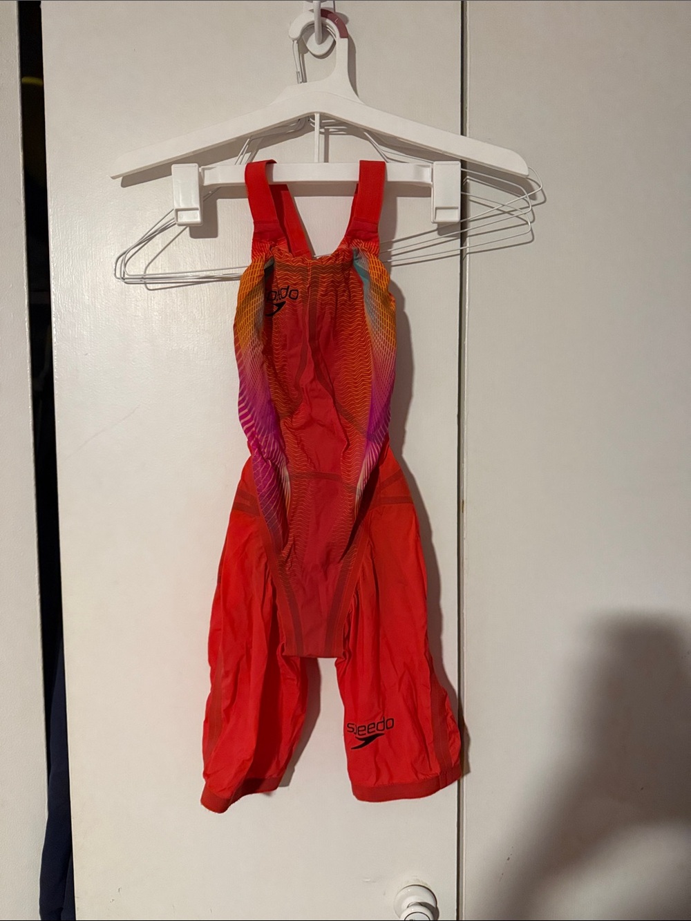 Speedo Red with Pink-Orange Gradient Racing Kneeskin